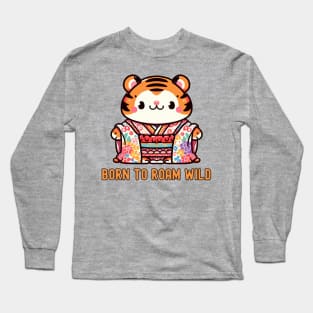 Bengal tiger Kimono Japanese Art Long Sleeve T-Shirt